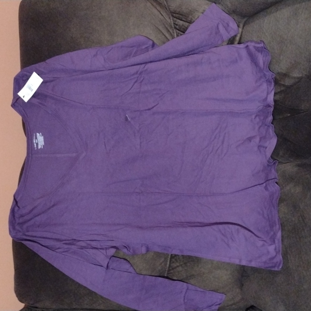 Lane Bryant purple long sleeve vneck tee